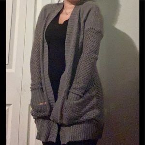 American Eagle Grey Long Cardigan
